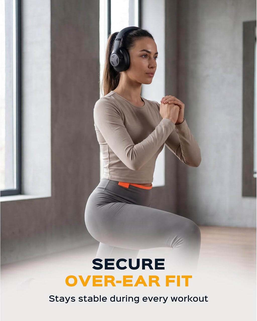 Z2 – Hybrid Active Noise Cancelling Wireless Headphones for Gym & Sports Workout, Lightweight Foldable, 58H Battery, Deep Bass, over Ear Headphones Wireless Bluetooth with Mic for Travel
