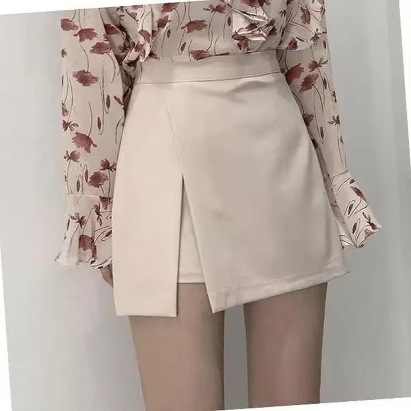 Summer 2023 High Waist A-Line Skirt Shorts Skirt Split Skirt Women Ropa Mujer Mini Skirts Clothes for Women