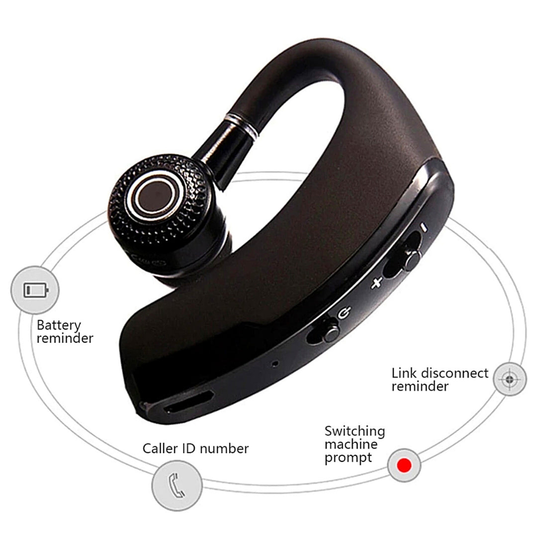 Bluetooth 5.0 Earpiece Wireless Headset Noise Cancelling Earbuds Driving Trucker