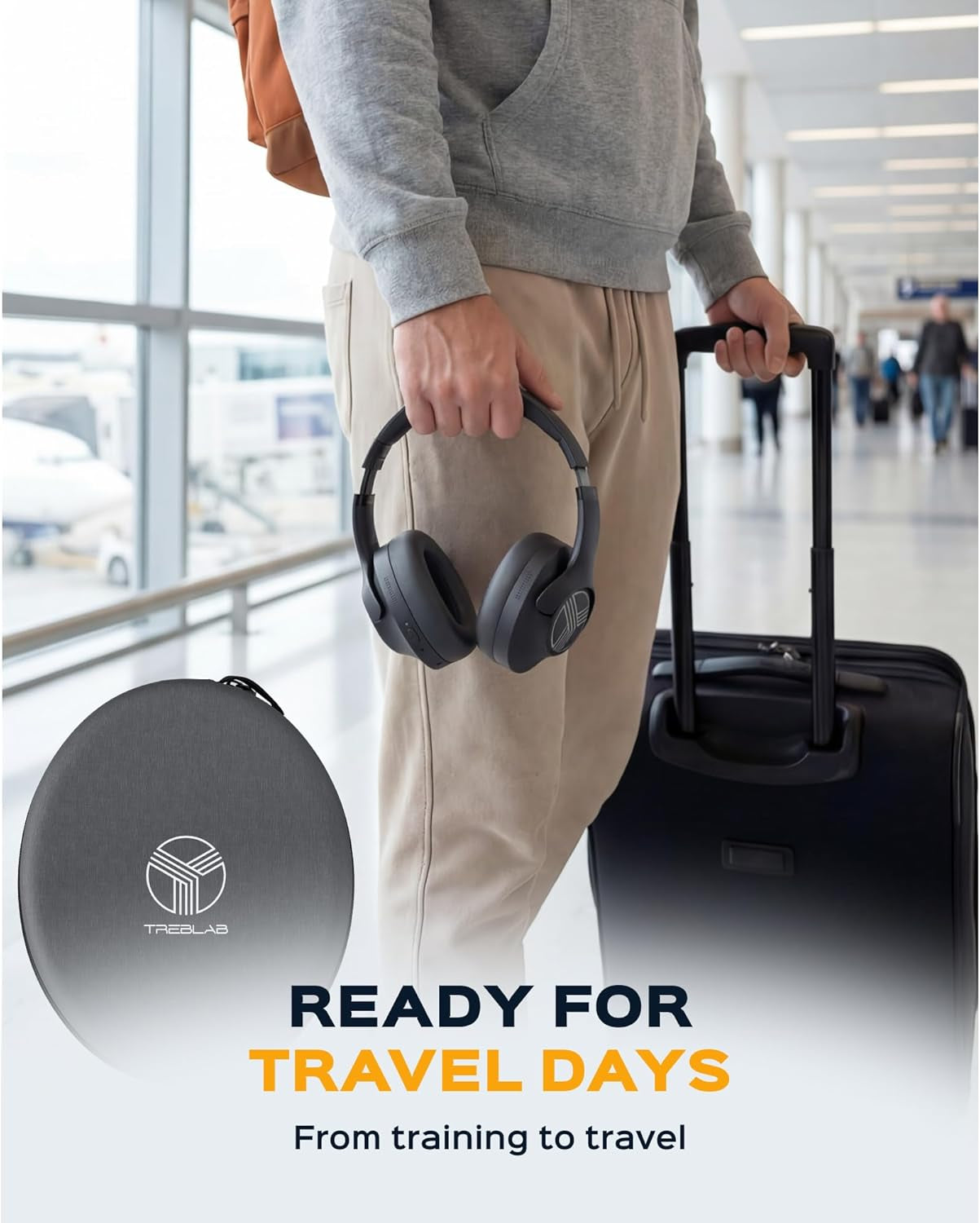 Z2 – Hybrid Active Noise Cancelling Wireless Headphones for Gym & Sports Workout, Lightweight Foldable, 58H Battery, Deep Bass, over Ear Headphones Wireless Bluetooth with Mic for Travel