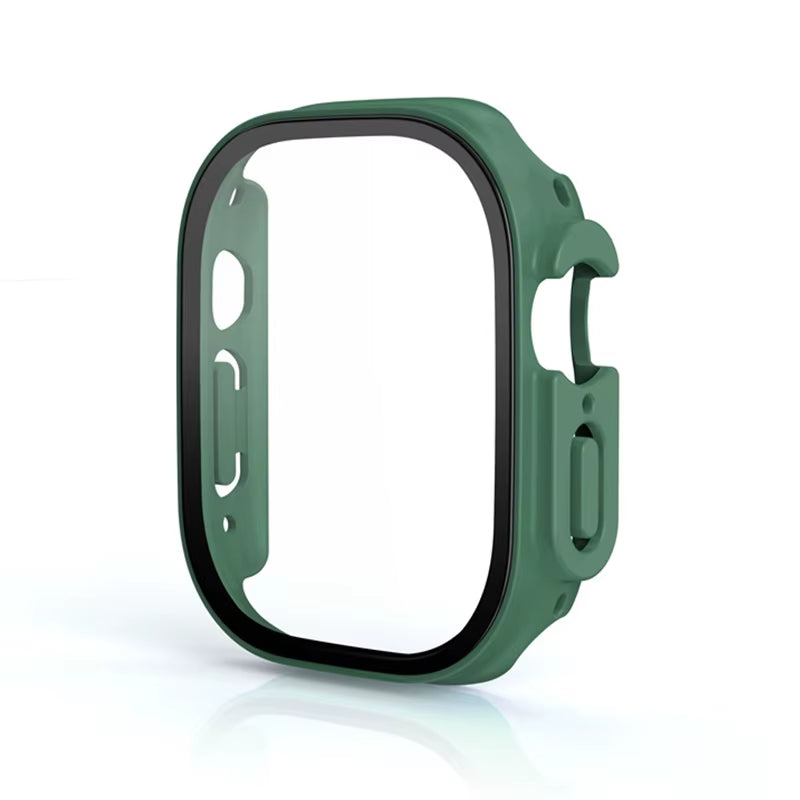 Glass+Case for Apple Watch Ultra 49Mm PC Bumper+Screen Protector Tempered Luxury Box Cover for Apple Watch Ultra 2 Accessories