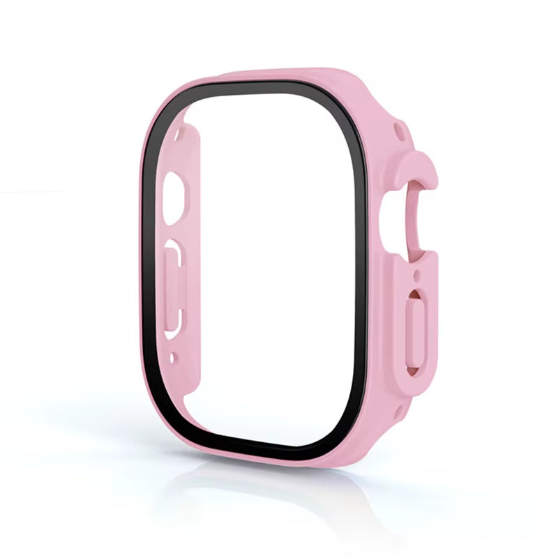 Glass+Case for Apple Watch Ultra 49Mm PC Bumper+Screen Protector Tempered Luxury Box Cover for Apple Watch Ultra 2 Accessories