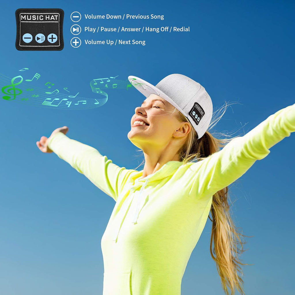 Hat with Bluetooth Speaker Adjustable Bluetooth Hat Wireless Smart Speakerphone Cap for Outdoor Sport Baseball Cap Is the Birthday Gifts for Men/Women/Boys/Girls