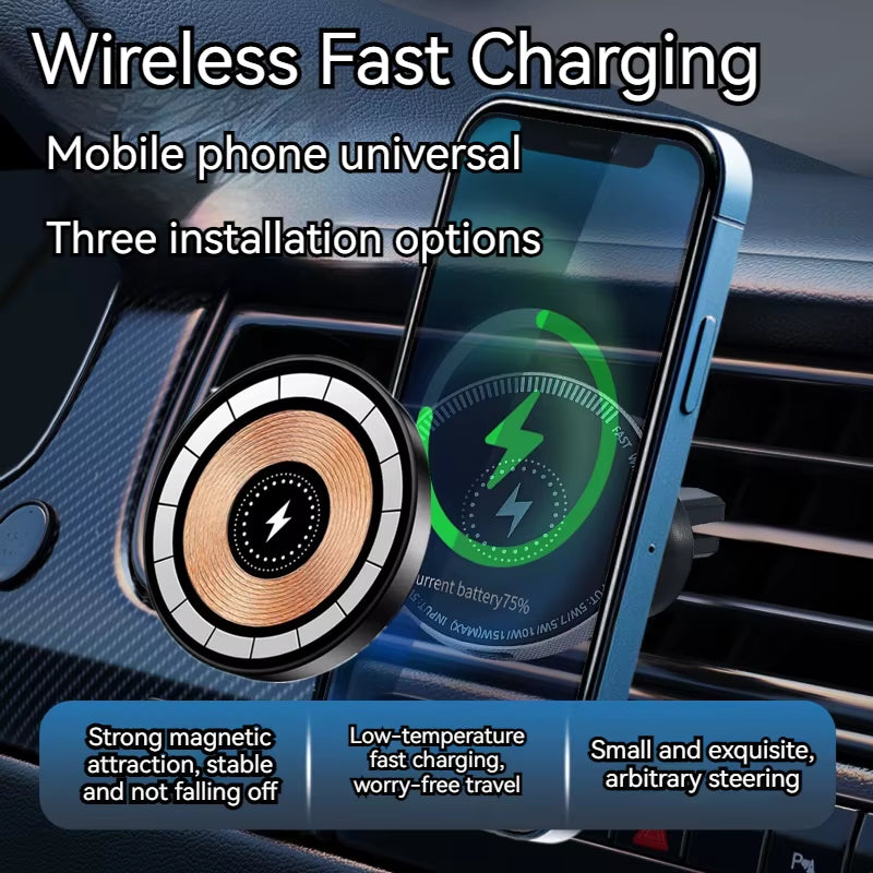 15W Car Wireless Charger Phone Holder Suction Cup Office Mirro Desk Bath Shower Stand for Iphone 16 15 14 13 12 11 Pro Max Mount
