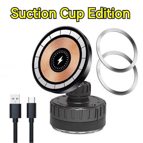 15W Car Wireless Charger Phone Holder Suction Cup Office Mirro Desk Bath Shower Stand for Iphone 16 15 14 13 12 11 Pro Max Mount