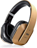 EP650 Bluetooth Wireless Over-Ear Headphones with Aptx Low Latency, NFC, Multipoint Pairing, Wired Option, Built-In Microphone - Gold