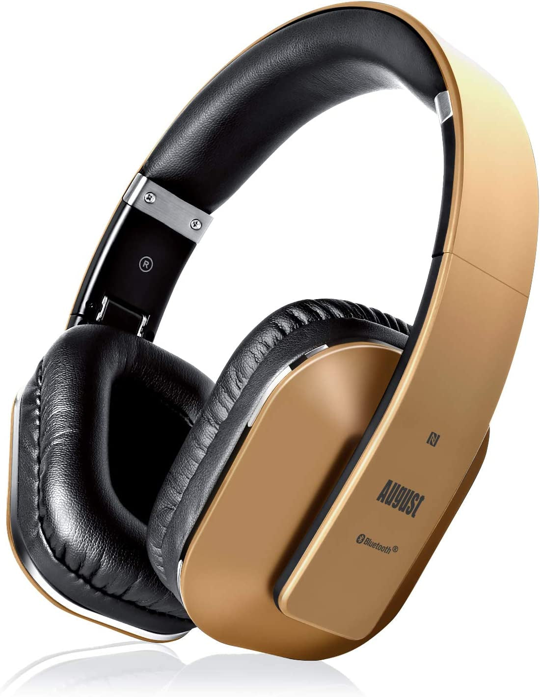 EP650 Bluetooth Wireless Over-Ear Headphones with Aptx Low Latency, NFC, Multipoint Pairing, Wired Option, Built-In Microphone - Gold