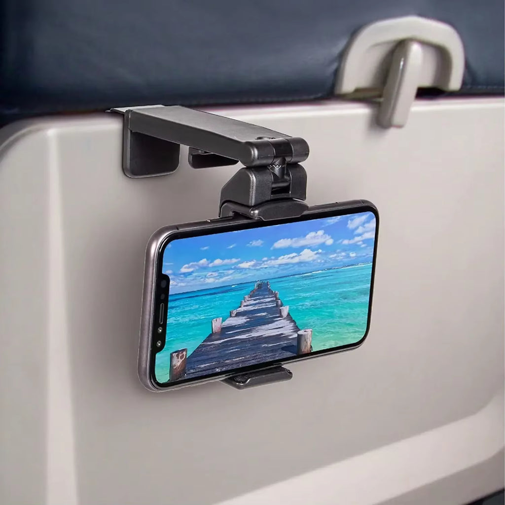 Airplane Phone Holder Clip Portable Travel Train Seat Phones Stand Desk Foldable Support for Iphone Samsung Google Mi Holders