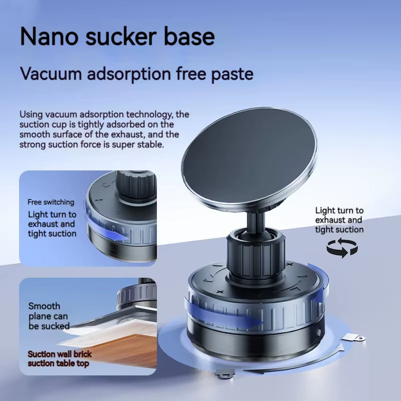 Magnetic Phone Wireless Charger Holder Sucker in Car Home Mirro Gym Bath for Iphone 16 15 14 13 12 11 Pro Max Samsung