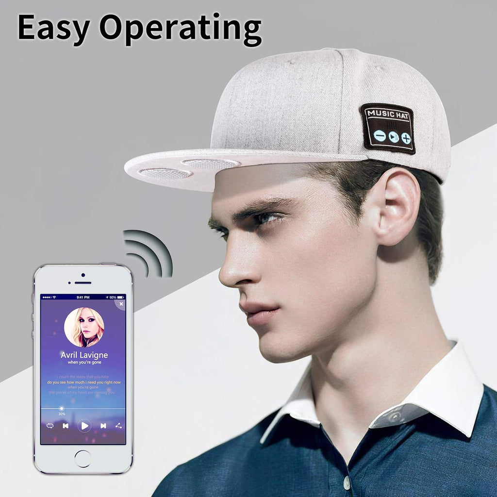 Hat with Bluetooth Speaker Adjustable Bluetooth Hat Wireless Smart Speakerphone Cap for Outdoor Sport Baseball Cap Is the Birthday Gifts for Men/Women/Boys/Girls