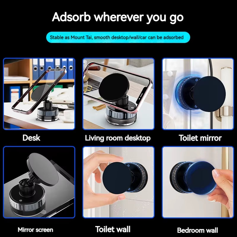 Magnetic Phone Wireless Charger Holder Sucker in Car Home Mirro Gym Bath for Iphone 16 15 14 13 12 11 Pro Max Samsung