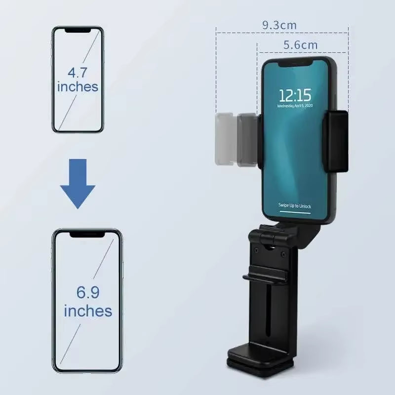 Airplane Phone Holder Clip Portable Travel Train Seat Phones Stand Desk Foldable Support for Iphone Samsung Google Mi Holders