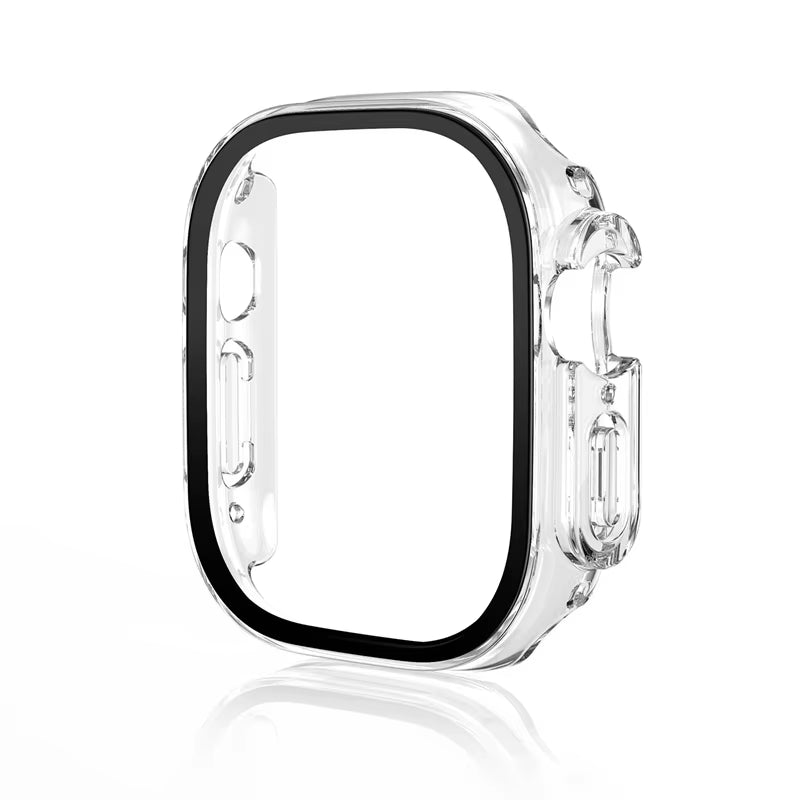 Glass+Case for Apple Watch Ultra 49Mm PC Bumper+Screen Protector Tempered Luxury Box Cover for Apple Watch Ultra 2 Accessories