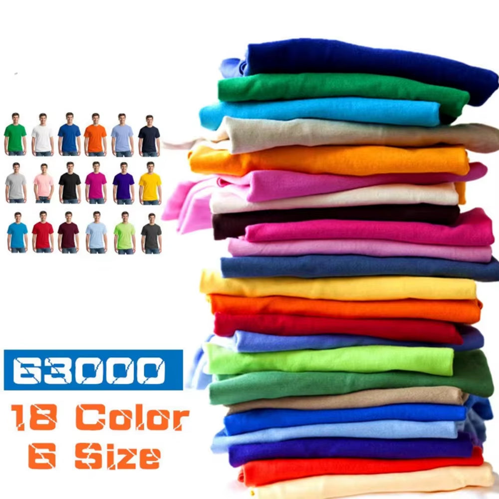 100% Pure Cotton round Neck Solid Color Short Sleeved Shirt, Free to Add Your Own Design Soft Casual T-Shirt, Customized T-Shirt