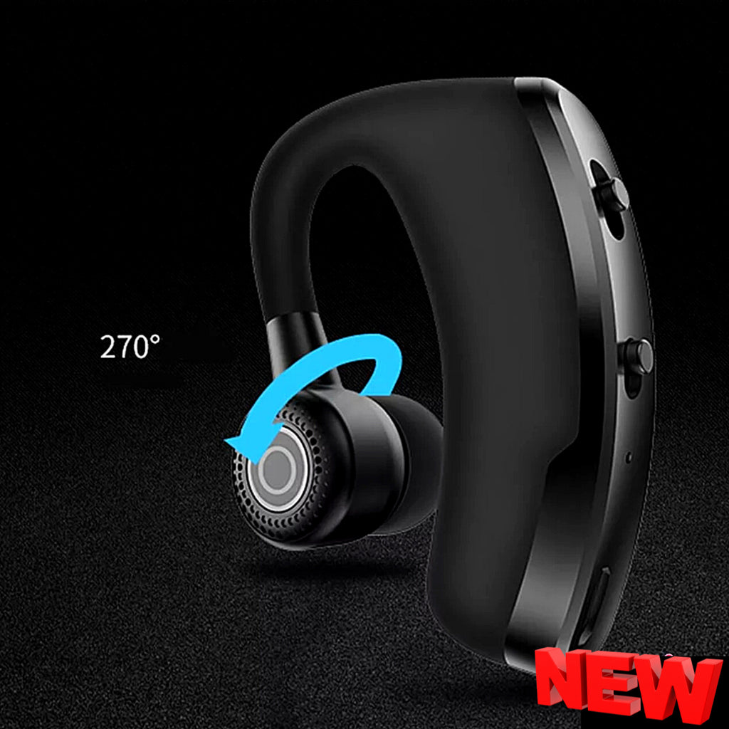 Bluetooth 5.0 Earpiece Wireless Headset Noise Cancelling Earbuds Driving Trucker