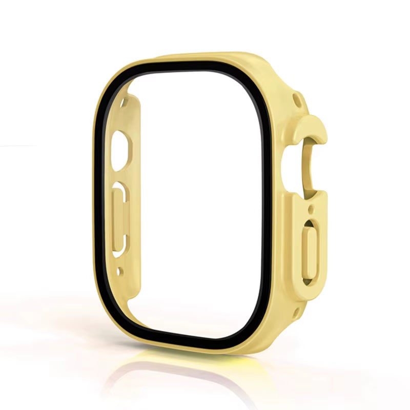 Glass+Case for Apple Watch Ultra 49Mm PC Bumper+Screen Protector Tempered Luxury Box Cover for Apple Watch Ultra 2 Accessories