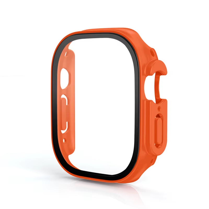 Glass+Case for Apple Watch Ultra 49Mm PC Bumper+Screen Protector Tempered Luxury Box Cover for Apple Watch Ultra 2 Accessories