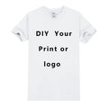100% Pure Cotton round Neck Solid Color Short Sleeved Shirt, Free to Add Your Own Design Soft Casual T-Shirt, Customized T-Shirt