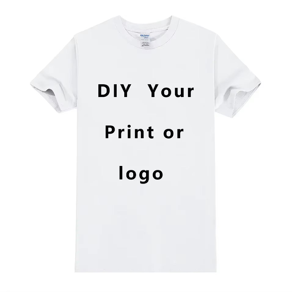 100% Pure Cotton round Neck Solid Color Short Sleeved Shirt, Free to Add Your Own Design Soft Casual T-Shirt, Customized T-Shirt
