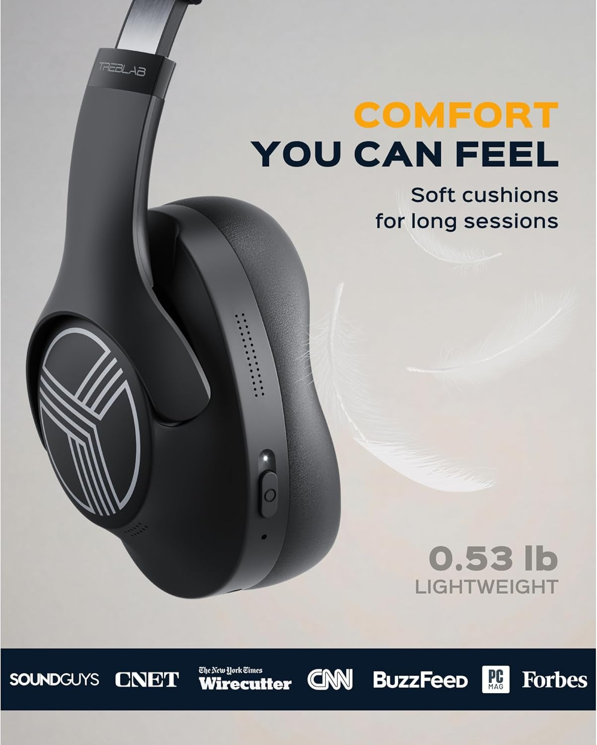 Z2 – Hybrid Active Noise Cancelling Wireless Headphones for Gym & Sports Workout, Lightweight Foldable, 58H Battery, Deep Bass, over Ear Headphones Wireless Bluetooth with Mic for Travel