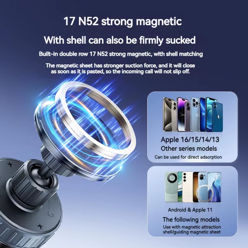 Magnetic Phone Wireless Charger Holder Sucker in Car Home Mirro Gym Bath for Iphone 16 15 14 13 12 11 Pro Max Samsung