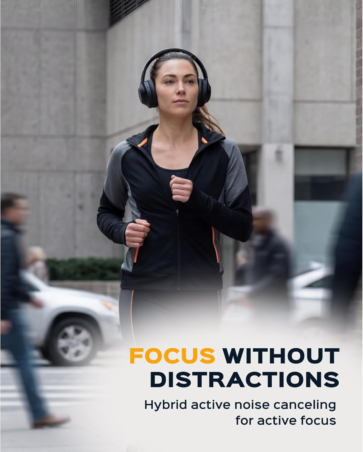 Z2 – Hybrid Active Noise Cancelling Wireless Headphones for Gym & Sports Workout, Lightweight Foldable, 58H Battery, Deep Bass, over Ear Headphones Wireless Bluetooth with Mic for Travel