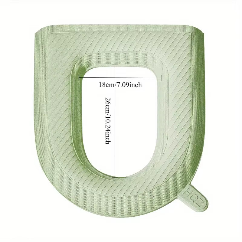 2PCS High Foam Waterproof Toilet Seat Cover Wash-Free Winter Wind Lovely Design Washable Toilet Seat Cushion for Home