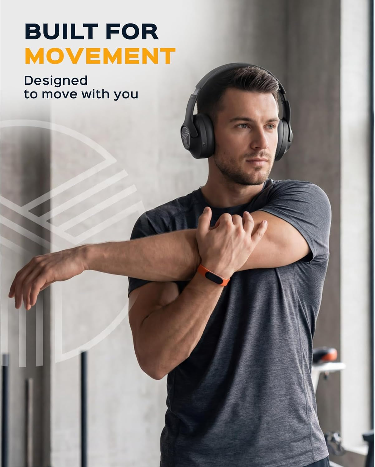 Z2 – Hybrid Active Noise Cancelling Wireless Headphones for Gym & Sports Workout, Lightweight Foldable, 58H Battery, Deep Bass, over Ear Headphones Wireless Bluetooth with Mic for Travel